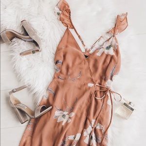 Rose wrap dress NEVER WORN ✨